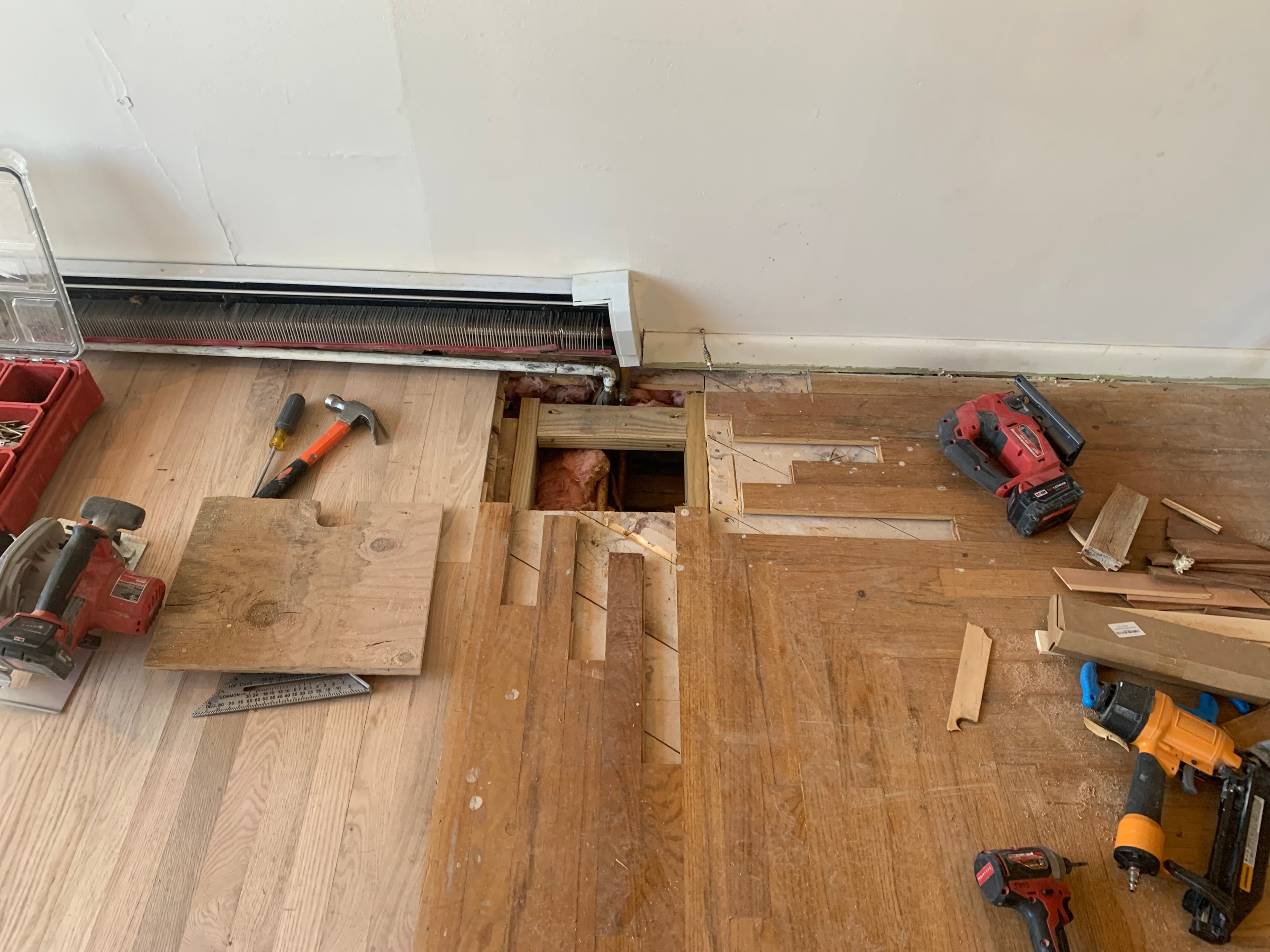 Hardwood floor before