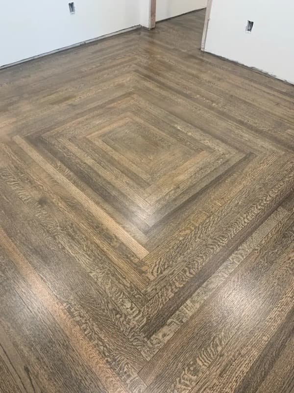 Patterned hardwood flooring